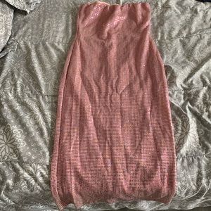 Fashion Nova Pink sparkly tube dress